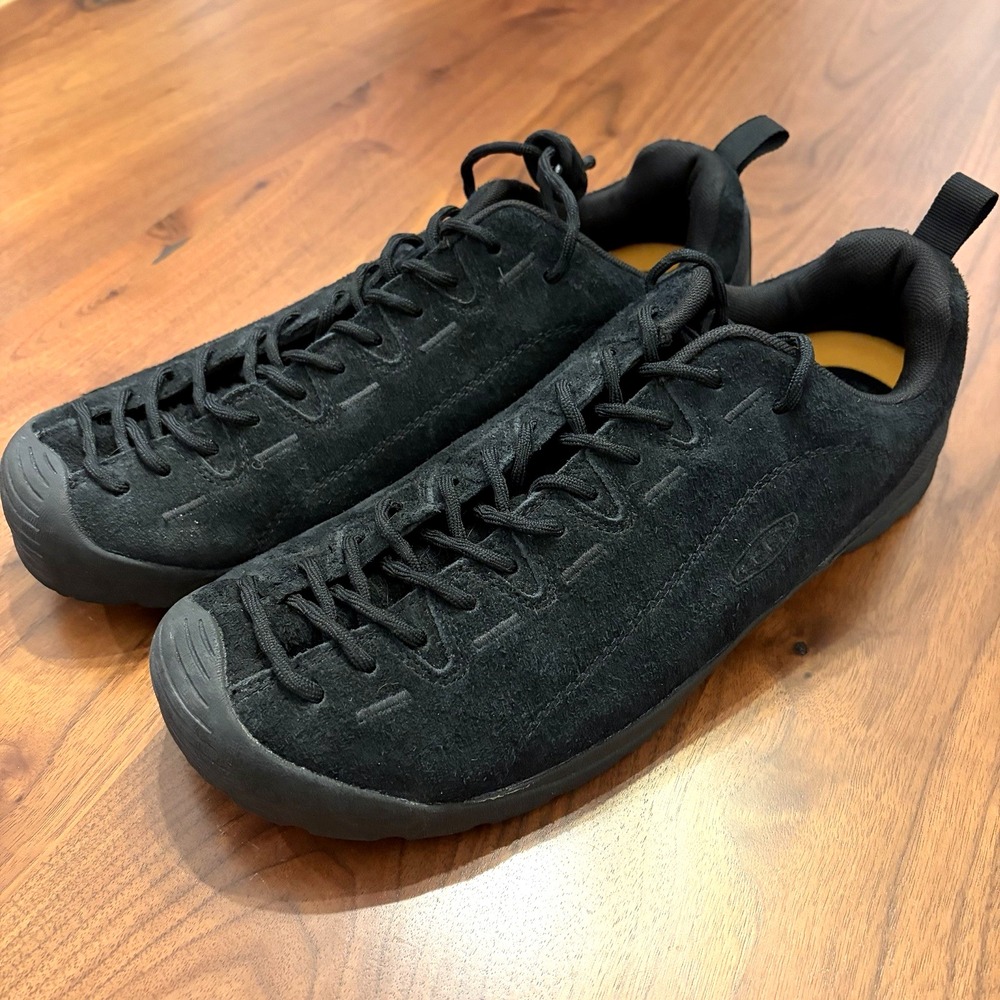 Keen Jasper Suede Sneakers Hairy Black Mens 11.5 Low Profile Hiking 1026592